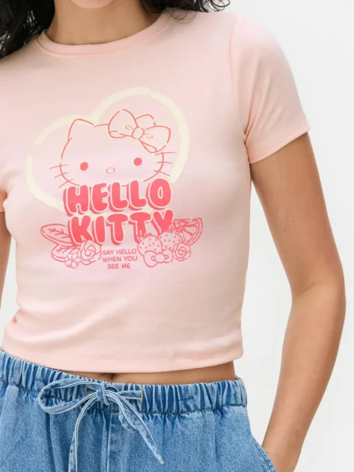 Krótka koszulka z motywem Hello Kitty