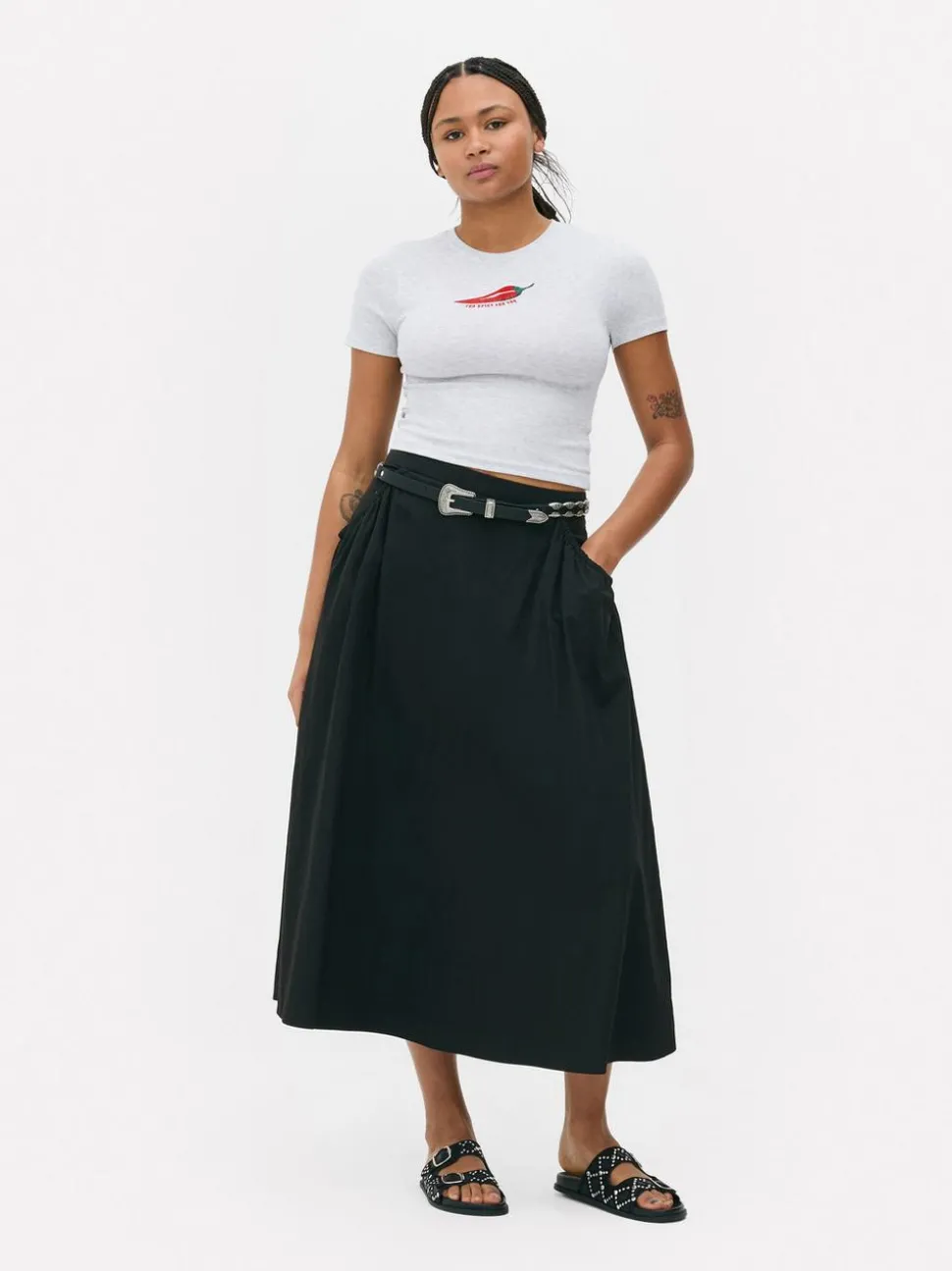 Krótka koszulka z nadrukiem