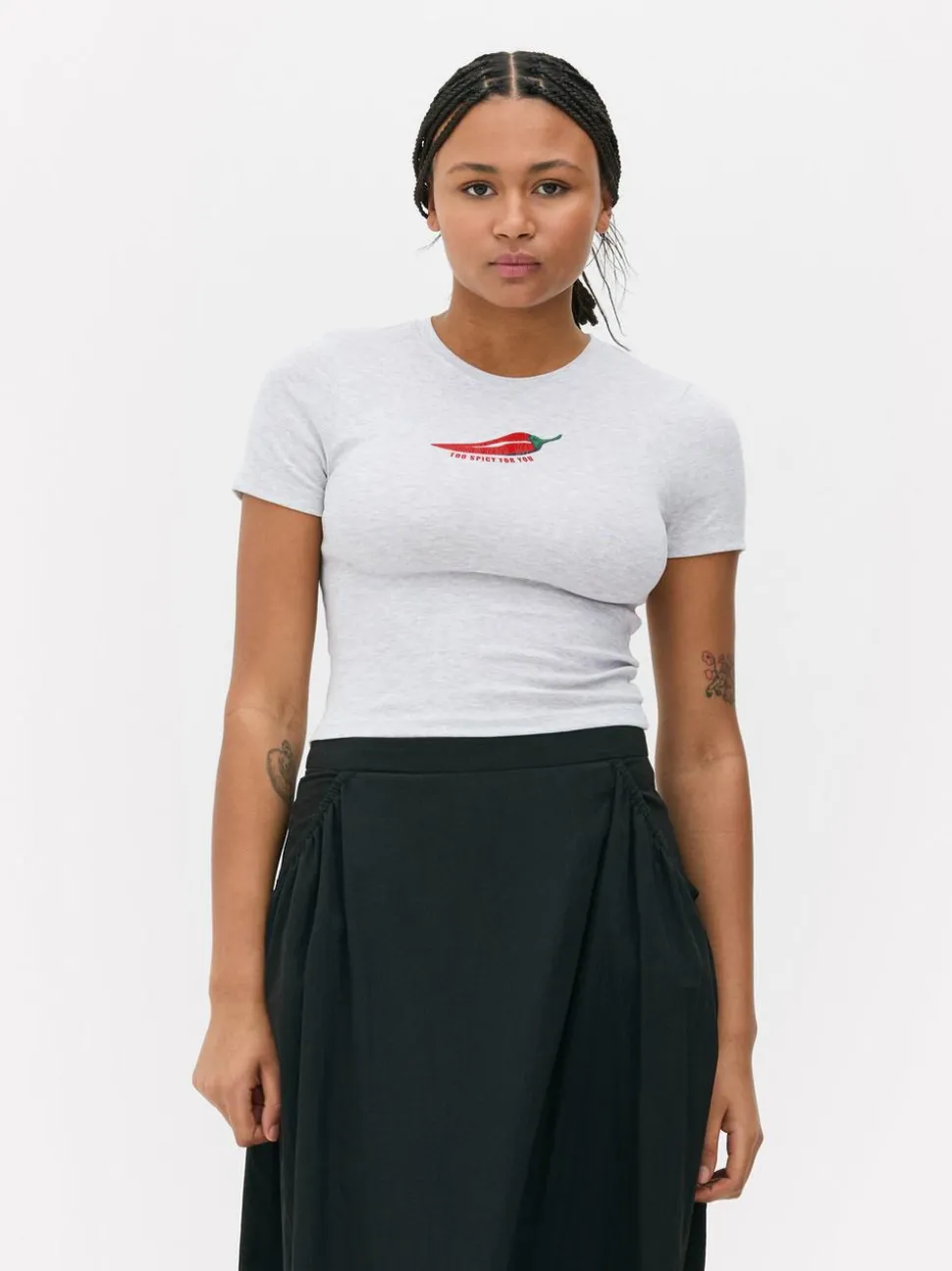 Krótka koszulka z nadrukiem