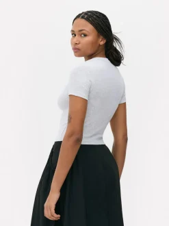 Krótka koszulka z nadrukiem