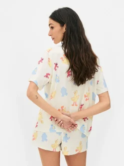 Krótka piżama z motywem Ulicy Sezamkowej