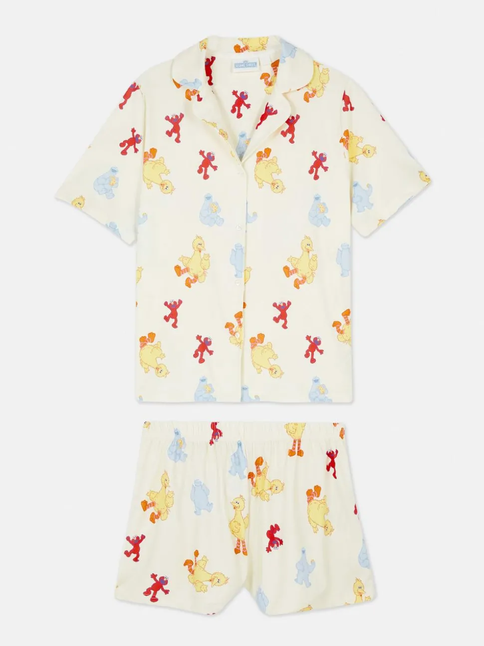 Krótka piżama z motywem Ulicy Sezamkowej