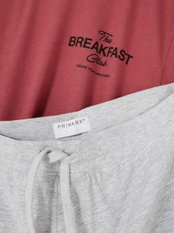 Krótka piżama z napisem Breakfast Club