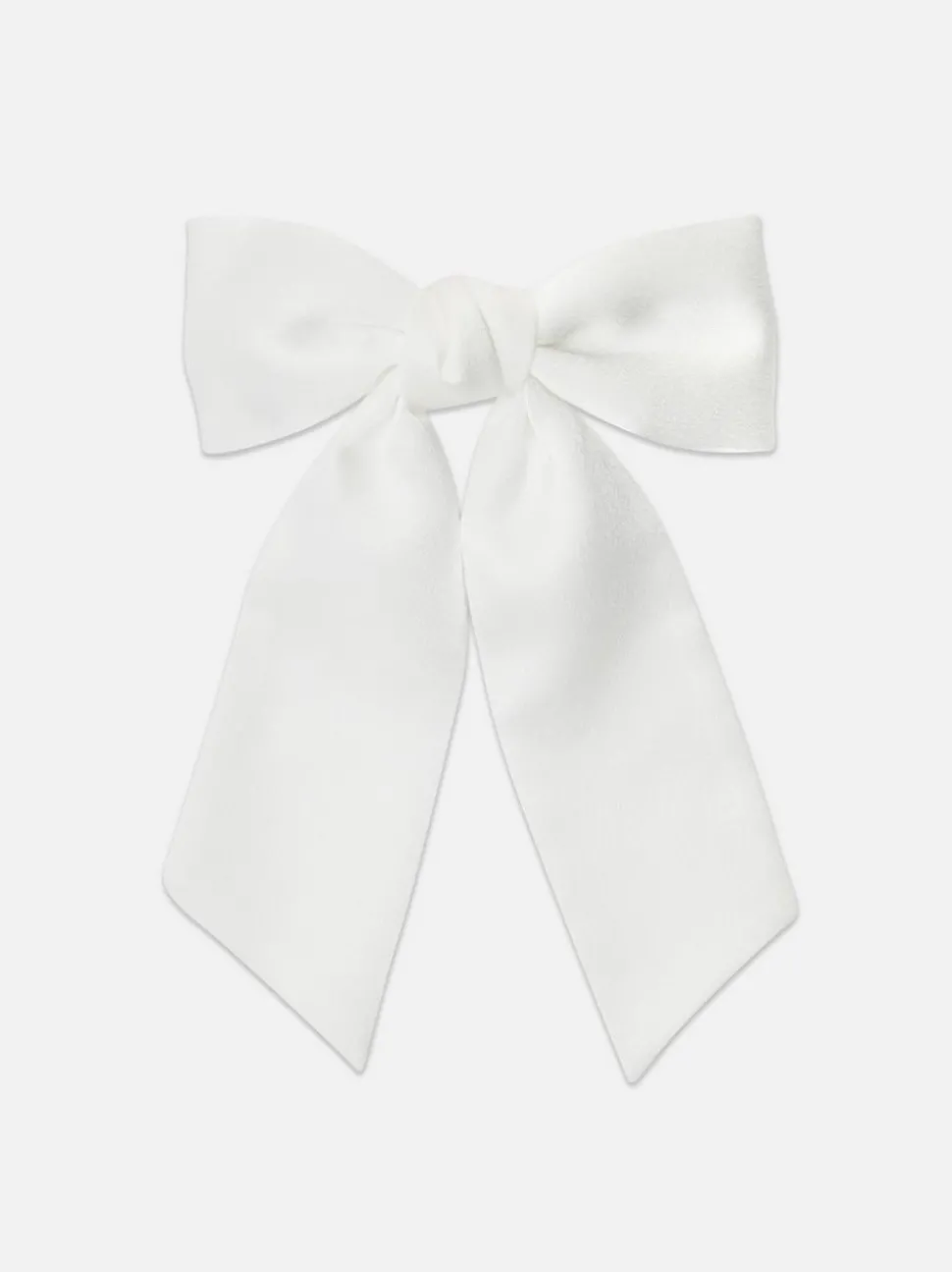 Krótka satynowa kokarda do włosów