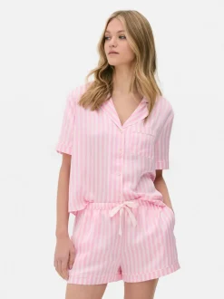 Krótka satynowa piżama