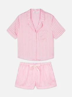 Krótka satynowa piżama