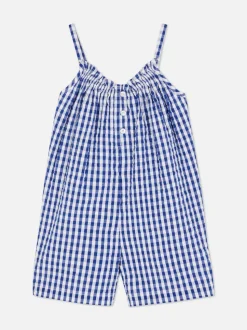 Krótki kombinezon w kratkę vichy