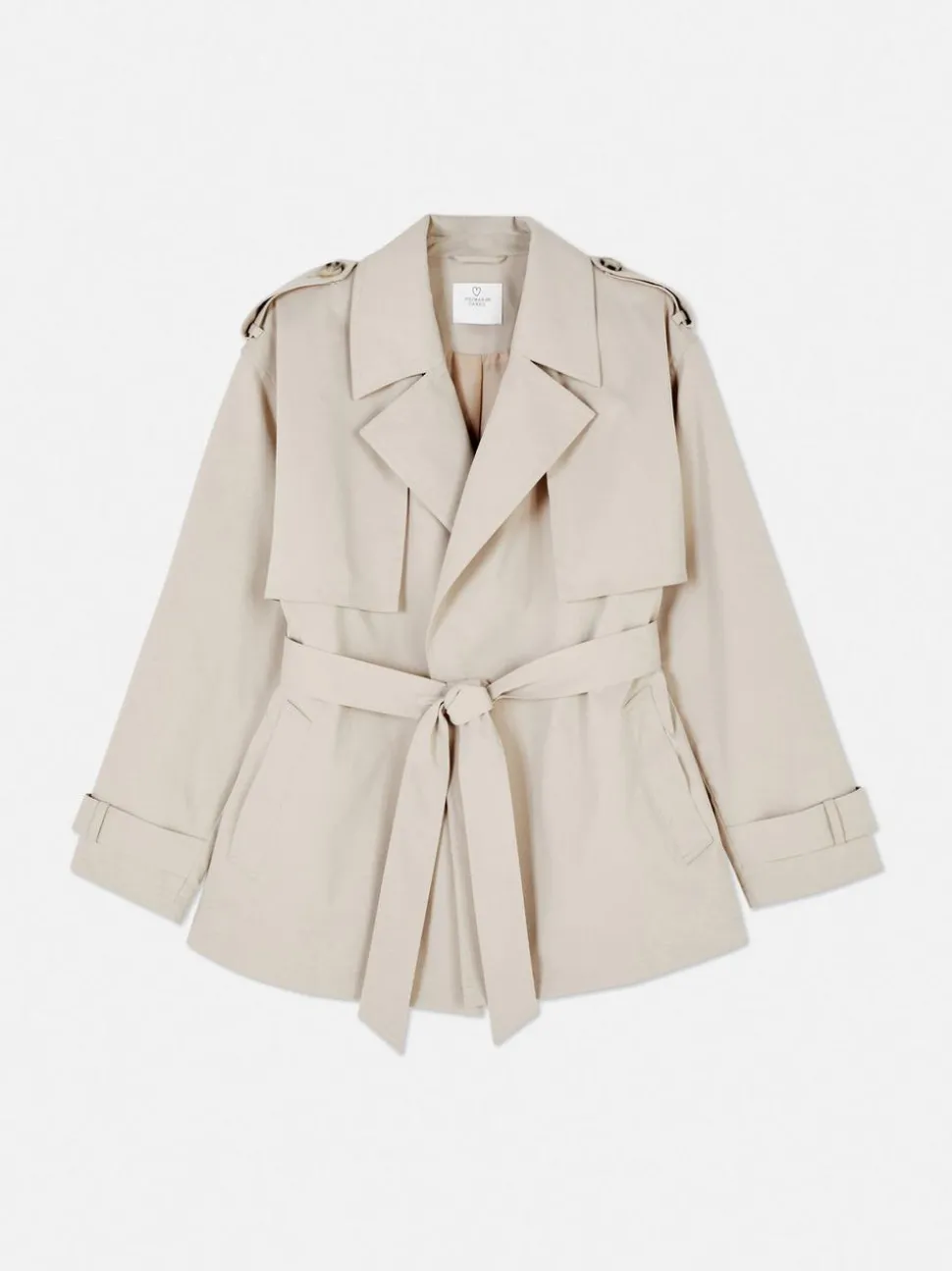 Krótki prochowiec z paskiem