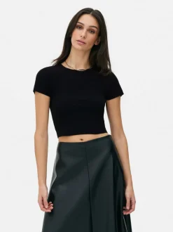 Krótki T-shirt w paski