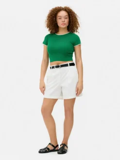 Krótki T-shirt w paski