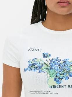 Krótki T-shirt z „Irysami” Vincenta van Gogha