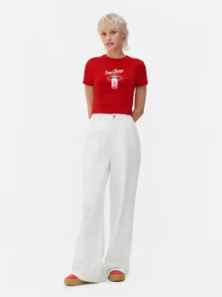 Krótki T-shirt z motywem Cherry Coke