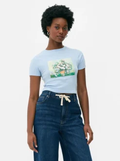Krótki T-shirt z motywem van Gogha