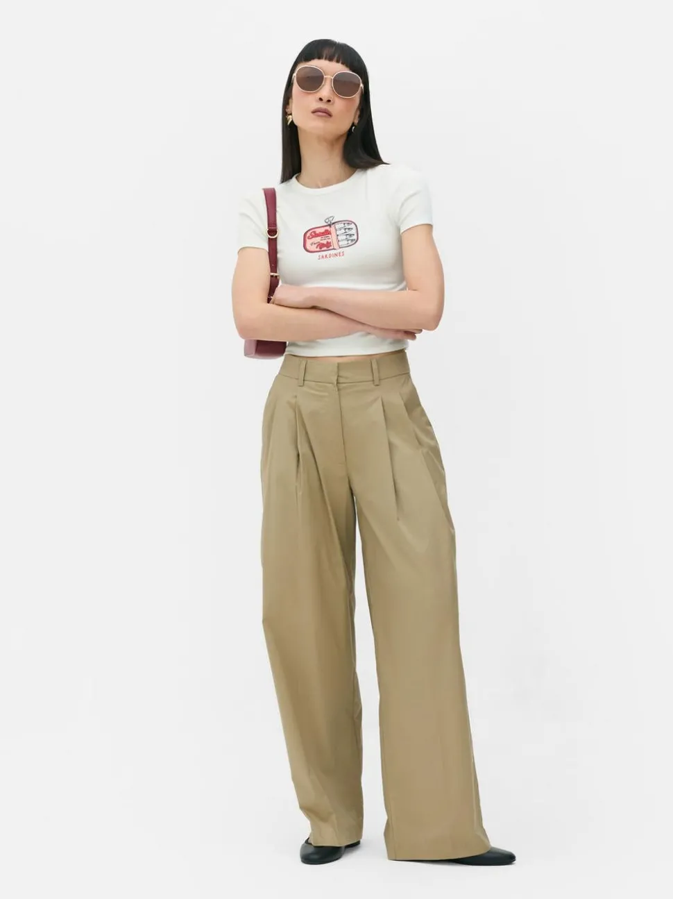 Krótki T-shirt z nadrukiem