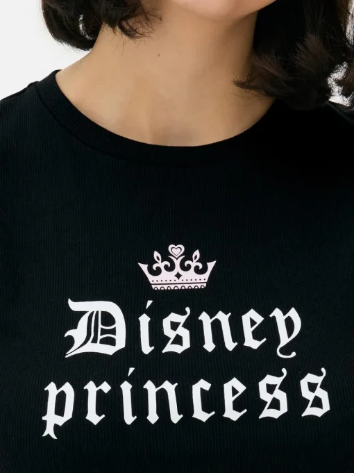Krótki T-shirt z napisem Disney Princess