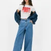 Krótki T-shirt z napisem Pivot z serialu Przyjaciele