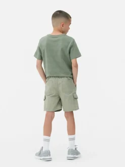 Krótkie bojówki ze sznurkiem ściągającym