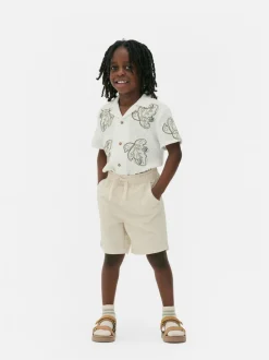 Krótkie chinosy ściągane sznurkiem