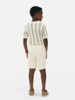 Krótkie chinosy ściągane sznurkiem