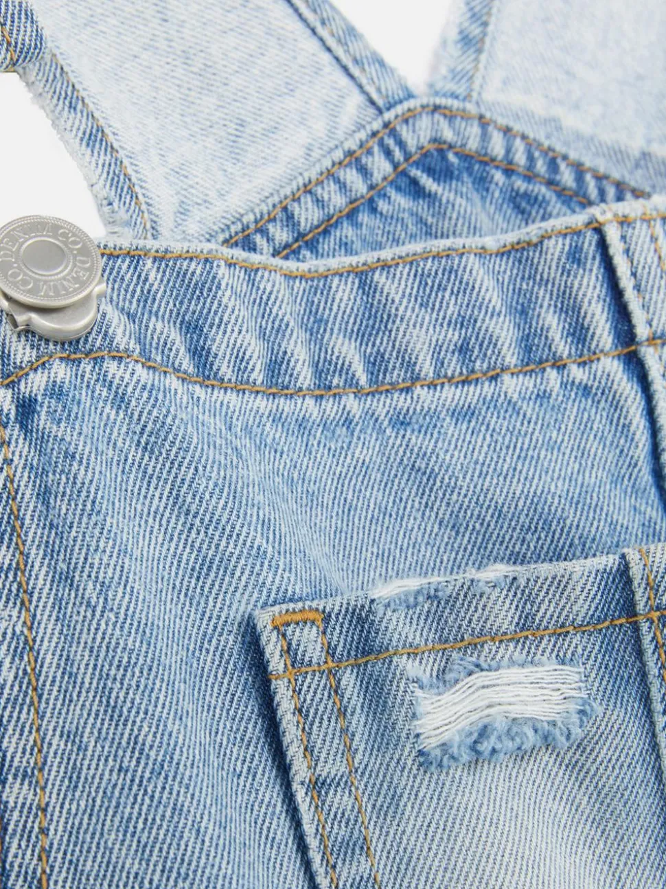 Krótkie ogrodniczki jeansowe