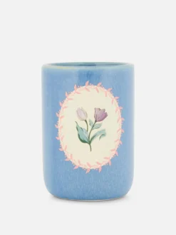 Kubek ceramiczny w kwiaty