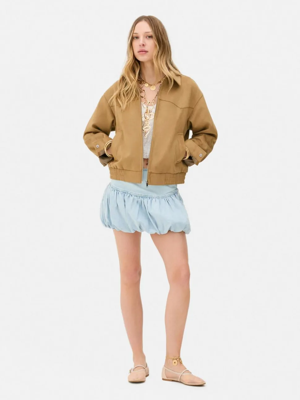 Kurtka bomberka ze sztucznego zamszu Rita Ora