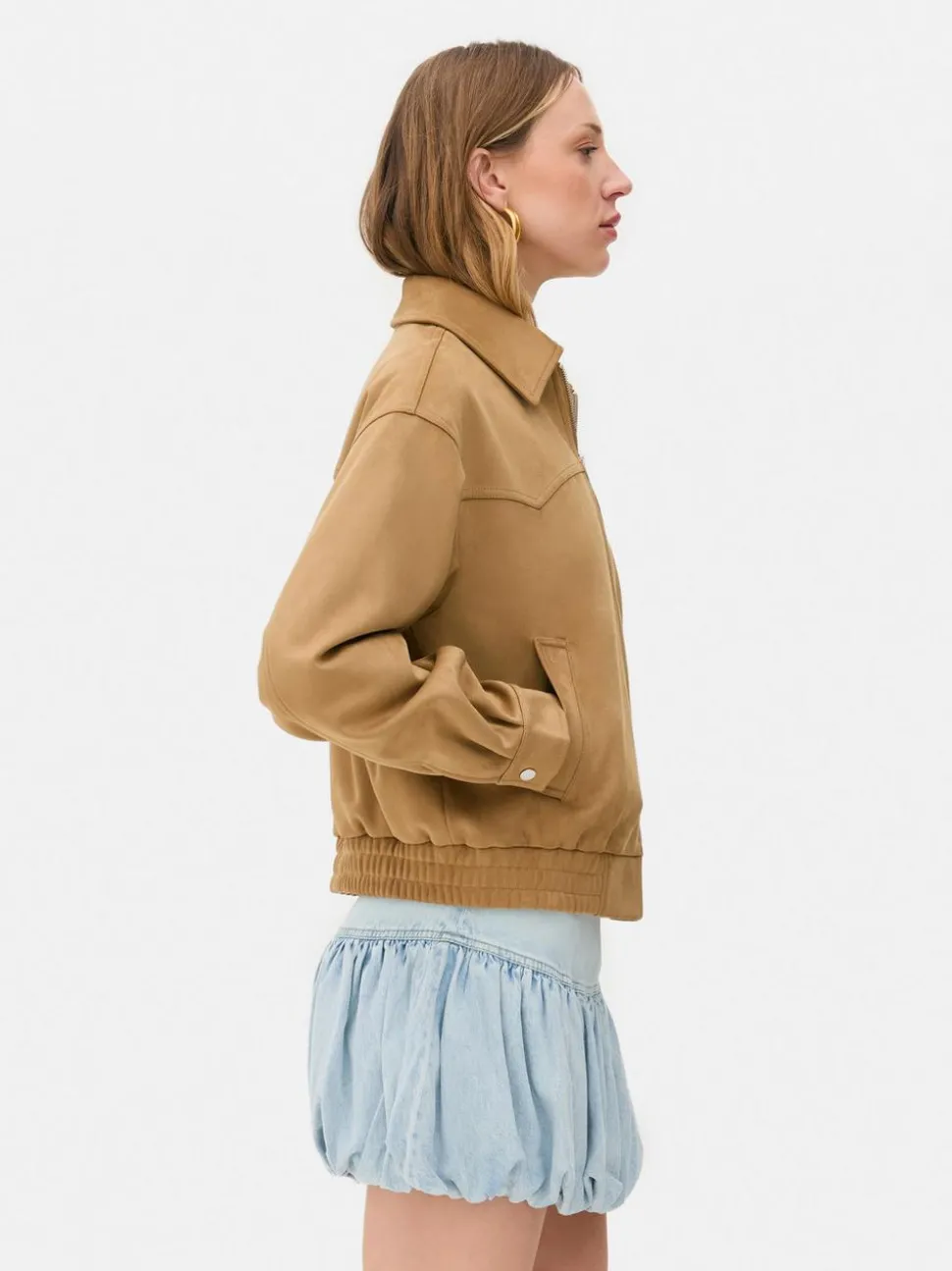 Kurtka bomberka ze sztucznego zamszu Rita Ora