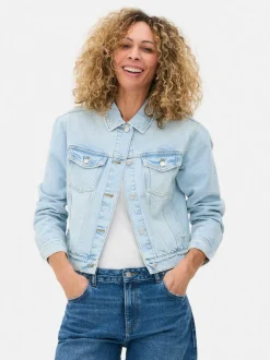 Kurtka jeansowa z efektem znoszenia