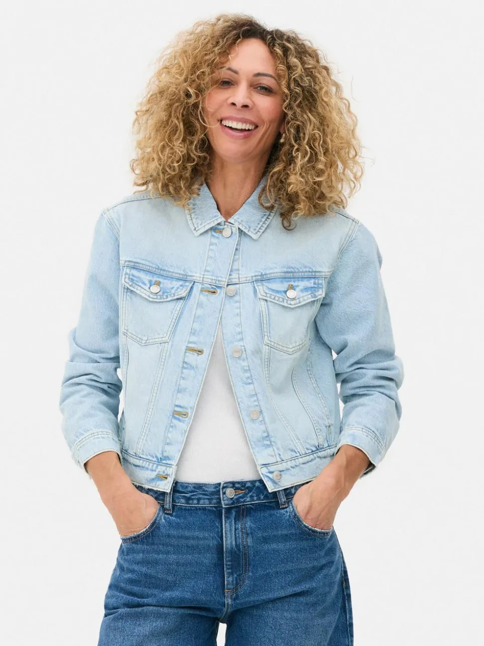 Kurtka jeansowa z efektem znoszenia