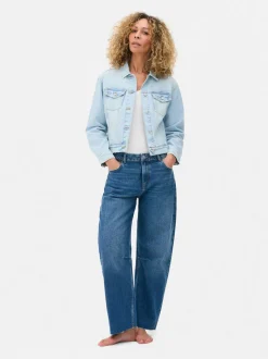 Kurtka jeansowa z efektem znoszenia