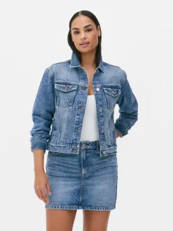 Kurtka jeansowa z efektem znoszenia