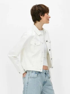 Kurtka jeansowa z efektem znoszenia