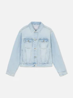 Kurtka jeansowa z efektem znoszenia