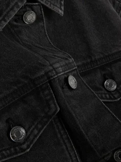 Kurtka jeansowa z efektem znoszenia