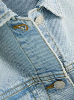 Kurtka jeansowa z efektem znoszenia