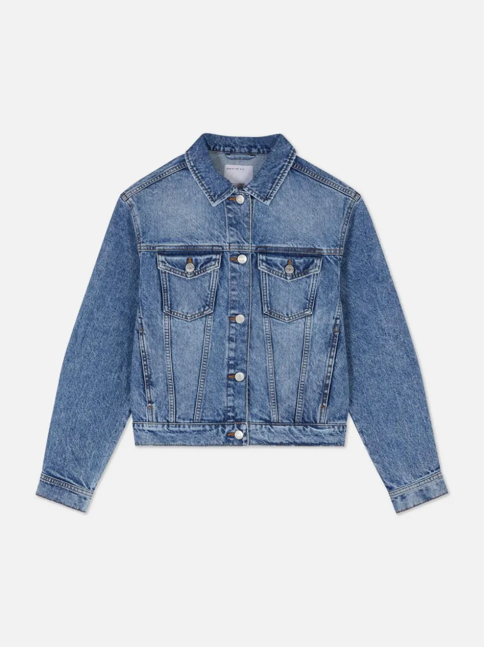 Kurtka jeansowa z efektem znoszenia