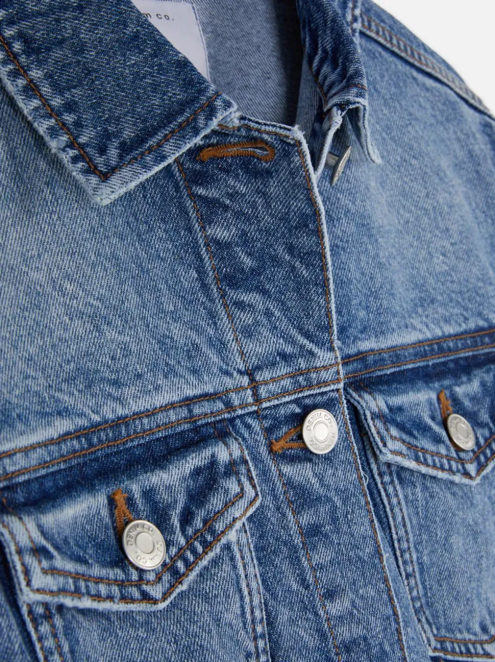 Kurtka jeansowa z efektem znoszenia