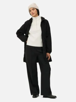 Kurtka przeciwdeszczowa z kapturem z tkaniny ripstop