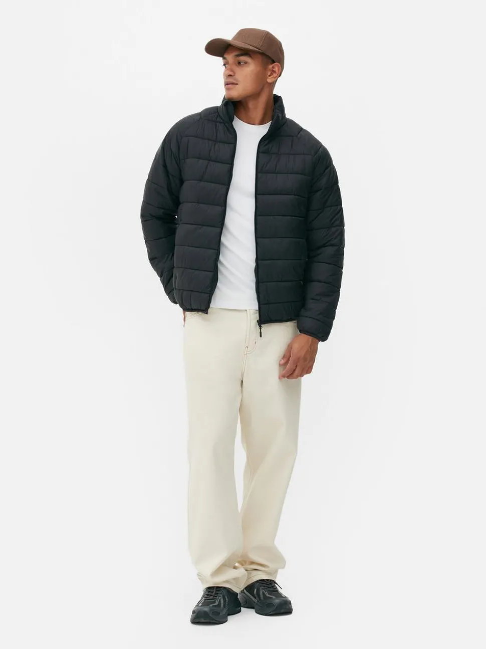 Kurtka puchowa z kołnierzem kominowym