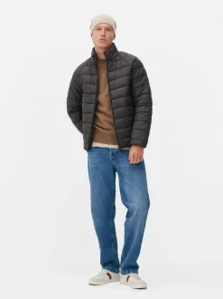 Kurtka puchowa z kołnierzem kominowym