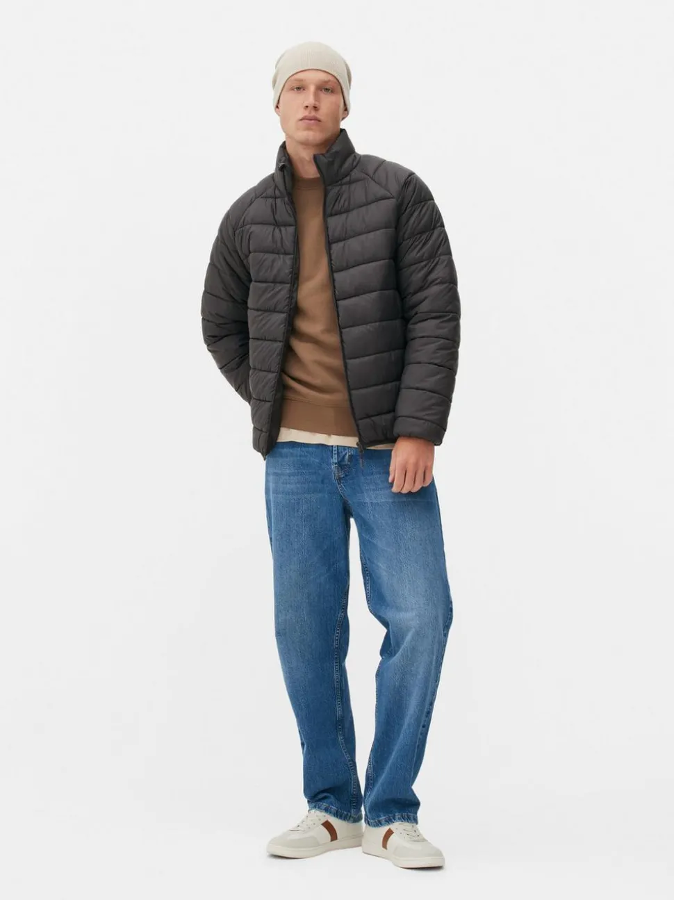 Kurtka puchowa z kołnierzem kominowym