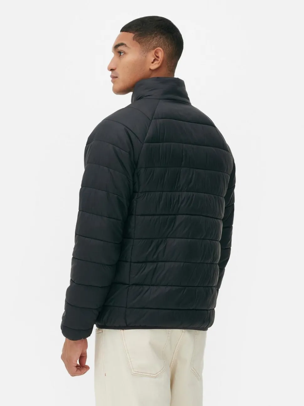 Kurtka puchowa z kołnierzem kominowym