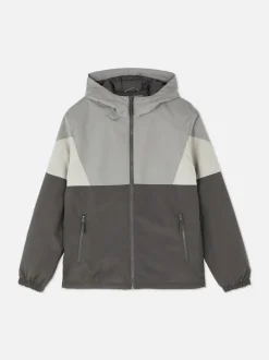 Kurtka z kapturem w bloki kolorystyczne