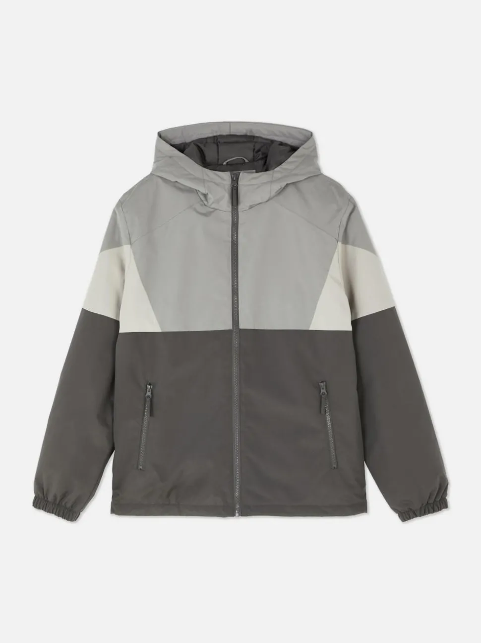 Kurtka z kapturem w bloki kolorystyczne