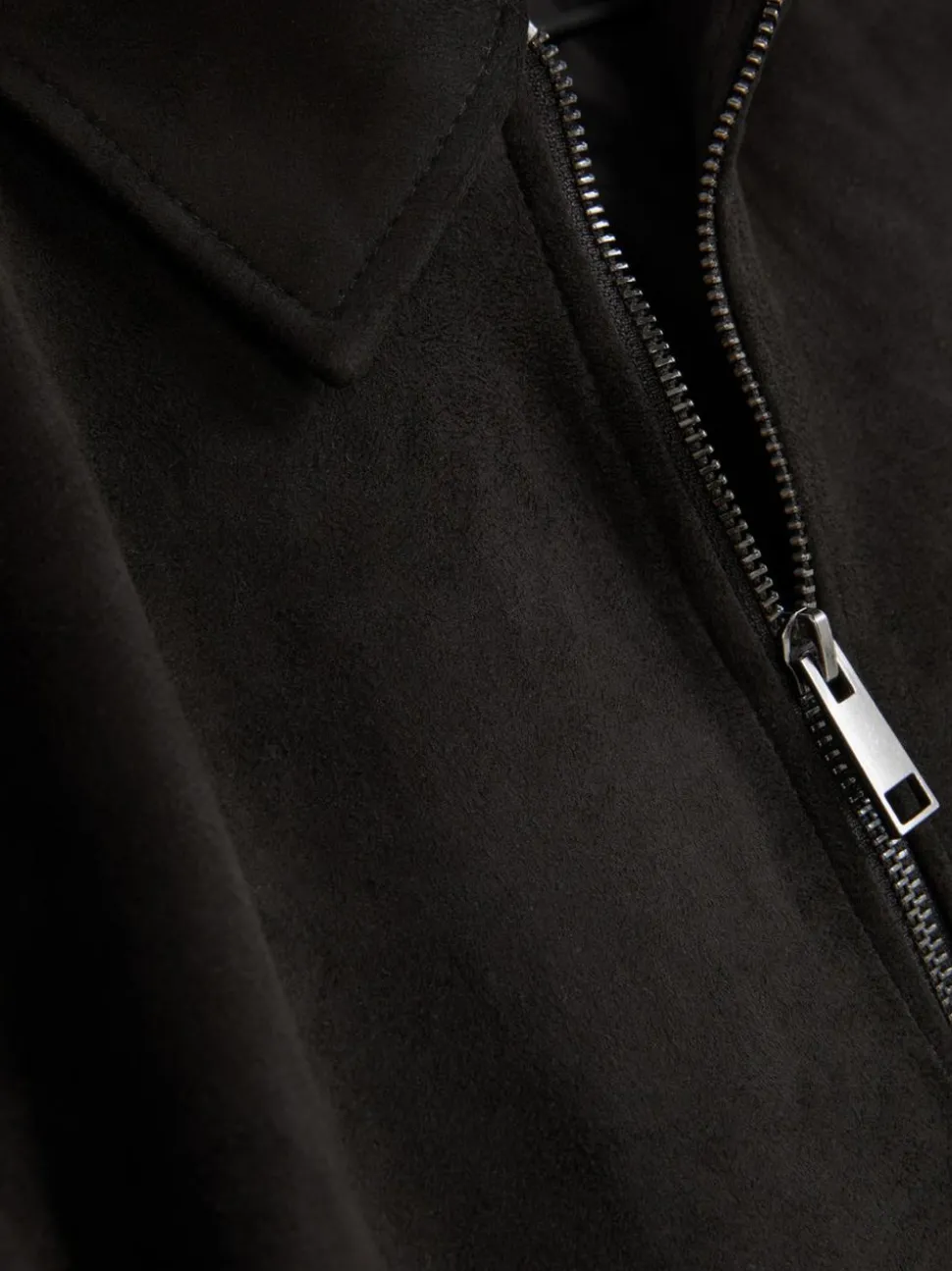 Kurtka ze sztucznego zamszu z kołnierzykiem