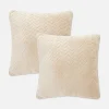 Kwadratowe poduszki o splocie warkoczowym, 2 szt.