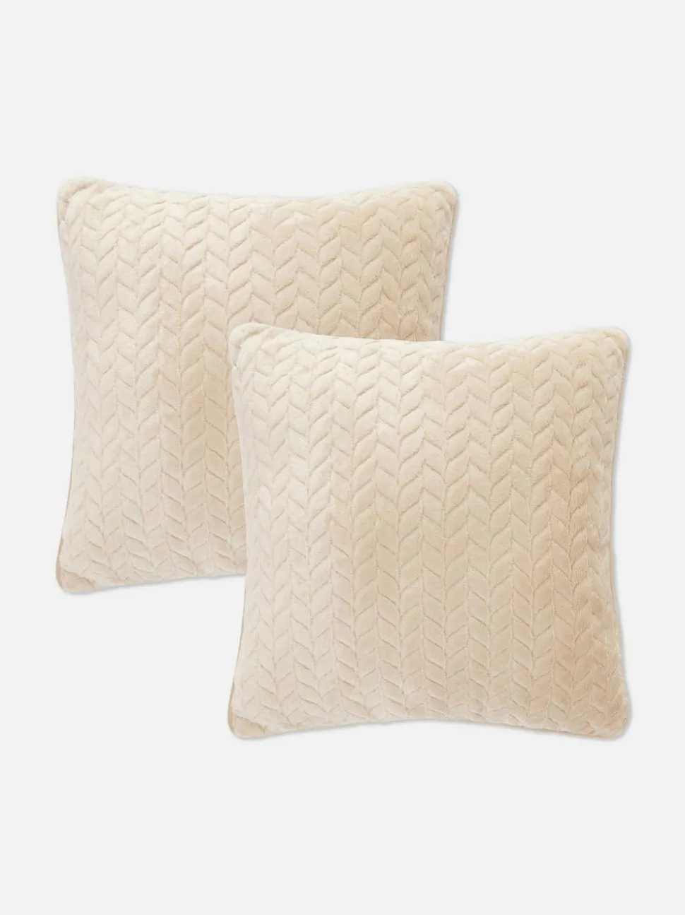 Kwadratowe poduszki o splocie warkoczowym, 2 szt.