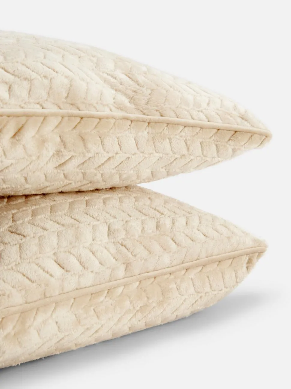 Kwadratowe poduszki o splocie warkoczowym, 2 szt.