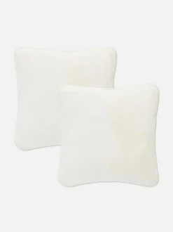 Kwadratowe poduszki ze ściegiem na okrętkę, 2 szt.