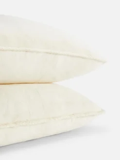 Kwadratowe poduszki ze ściegiem na okrętkę, 2 szt.